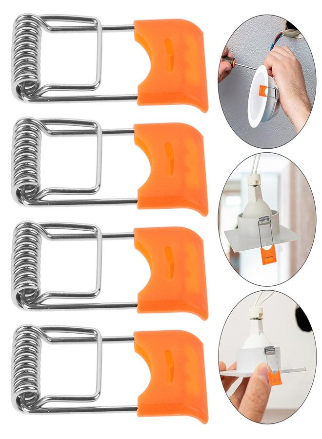 ARTIBETTER Universal Spring Clips for Recessed Lights-Durable Plastic & Metal Retrofit Clips-High-Visibility Orange, 1.65" Compact Design-Easy Install for Panel/Tube/Spot/Hallway Lighting Accessories - Image 5