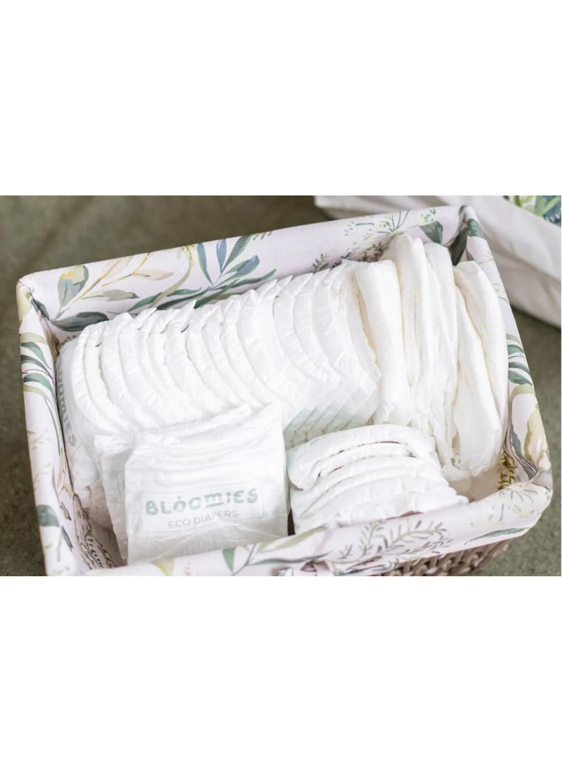 Bloomies Organic Bamboo Baby Diapers for Newborns (Up to 5kg baby) 84pcs (28X3) Bundle| Eco-friendly, Hypoallergenic, Non-toxic, Breathable Nappies  - Image 2