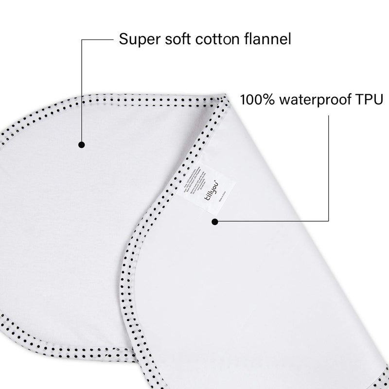 تيل يو Changing Pad Liners 6PK - Waterproof Flannel Cotton, 27 x 13 - Perfect for Baby Diaper Needs, White - Image 4