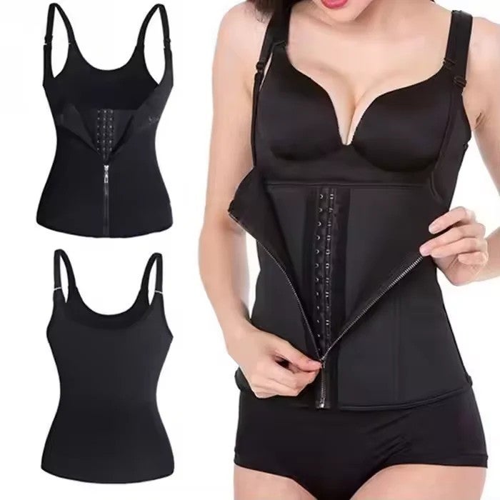 Bluejw Women's Zipper Waist Trainer Corset - Slimming Body Shaper Cincher with Tummy Control & Waist Trimmers for Sports - Image 2