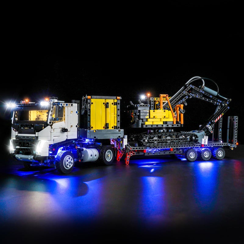 LocoLee LED Light Kit for Lego Volvo FMX Truck 42175 No Models Only Light Creative Lighting Set Accessories Compatible with Lego Volvo FMX Truck EC230 Electric Excavator Set Standard Version - Image 3
