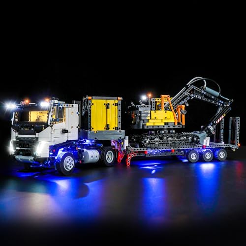 LocoLee LED Light Kit for Lego Volvo FMX Truck 42175 No Models Only Light Creative Lighting Set Accessories Compatible with Lego Volvo FMX Truck EC230 Electric Excavator Set Standard Version - Image 1
