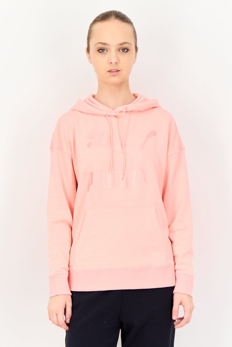 PUMA Women Sportswear Fit Long Sleeve Outdoor Hoodies, Peach - Image 1