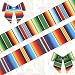 Heureppy 2 Pieces 15 Wide Mexican Fiesta Ribbons Colorful Grosgrain Cinco de Mayo Serape Ribbons 5 Yards Cinco de Mayo Ribbon for Mexican Fiesta Decor Party Favor Birthday Gift Wrapping DIY Supplies - Image 2