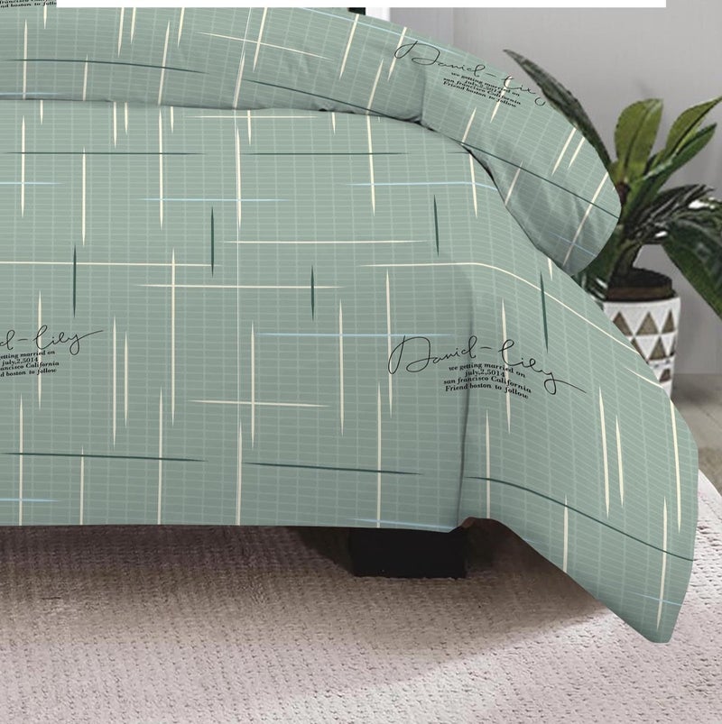 Amali  6 Pieces Bedsheet Set King Size (200 x 200+35 cm) Polycotton Including 1 Duvet Cover 1 Fitted Sheet 2 Oxford & 2 Standard Pillowcases Durable & LongLasting Quality - Image 3