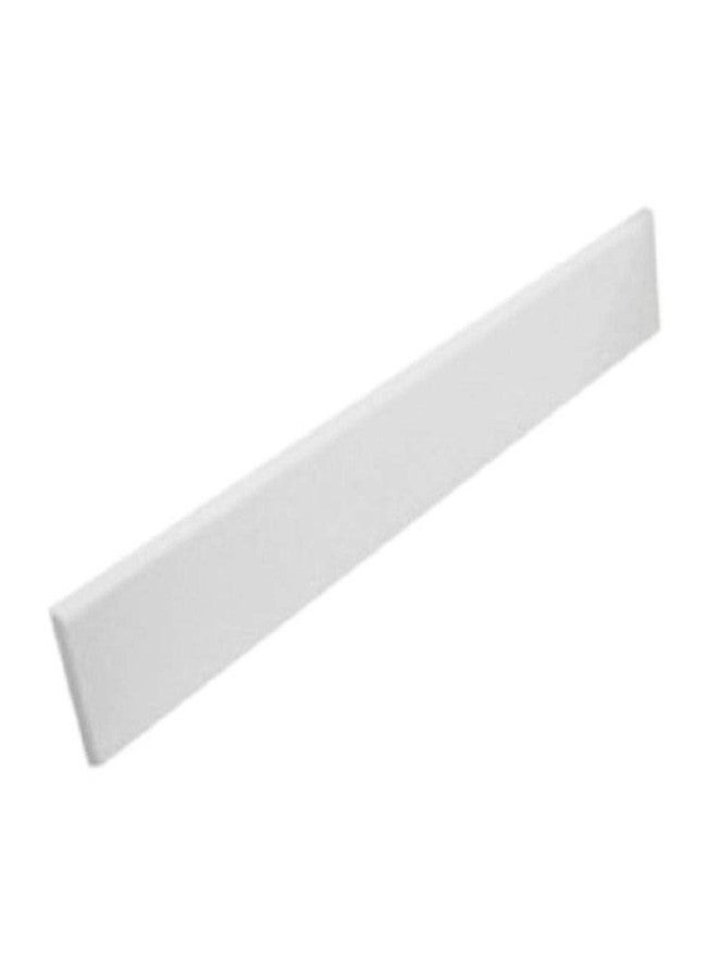 Swan VT02103SS.010 Ellipse/Contour 0.375-in L x 21-in W x 3-in H Solid Surface Vanity Side Splash, White