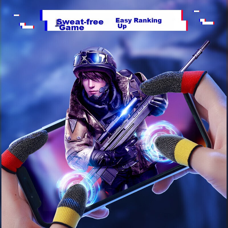 KOVOL Gaming Finger Sleeves ، مقاومة للعرق ، للهواتف المحمولة والأجهزة اللوحية ، قفازات E-Sports الاحترافية ، شاشة تعمل باللمس متوافقة ، لشرف الملوك ، PUBG ، Delta Force ، وغيرها من الألعاب المحمولة - Image 4