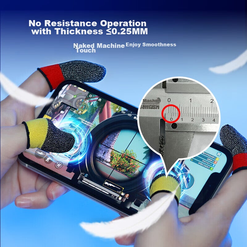 KOVOL Gaming Finger Sleeves ، مقاومة للعرق ، للهواتف المحمولة والأجهزة اللوحية ، قفازات E-Sports الاحترافية ، شاشة تعمل باللمس متوافقة ، لشرف الملوك ، PUBG ، Delta Force ، وغيرها من الألعاب المحمولة - Image 5
