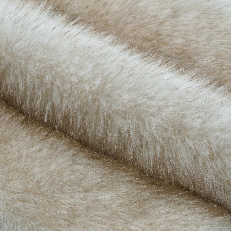FUTEI Coffee White Decorative Throw Pillow Covers 18x18 Inch Set of 2,Soft Fluffy Faux Fox Fur Textured Cushion Case,Modern Home Decor for Couch Living Room - Image 2