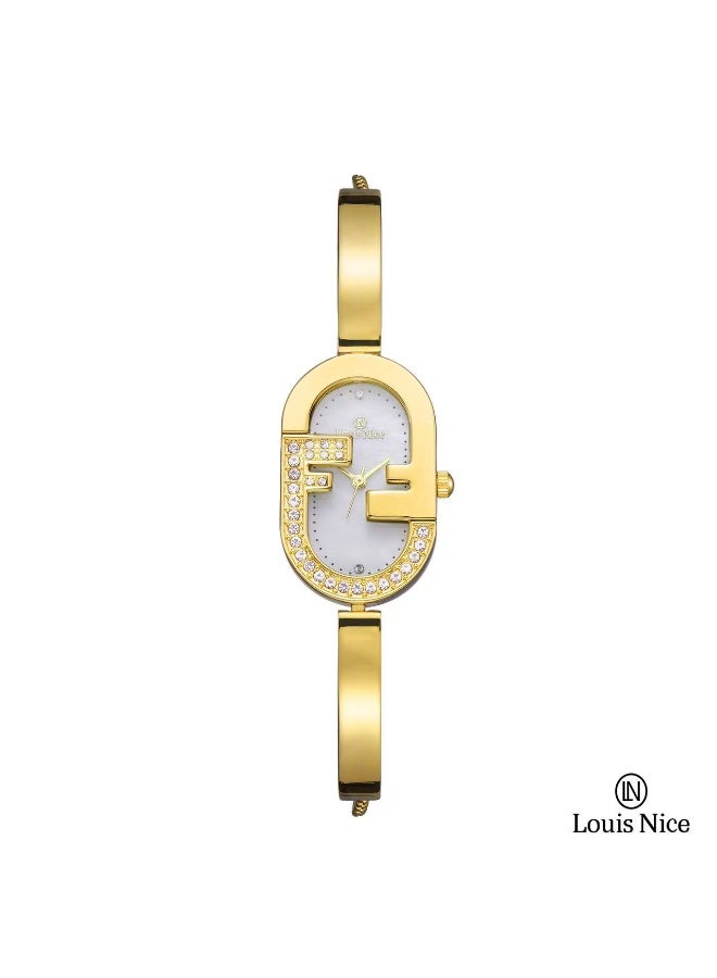 louis nice Elegant women's wristwatch with a mandarin design from Louis Nice