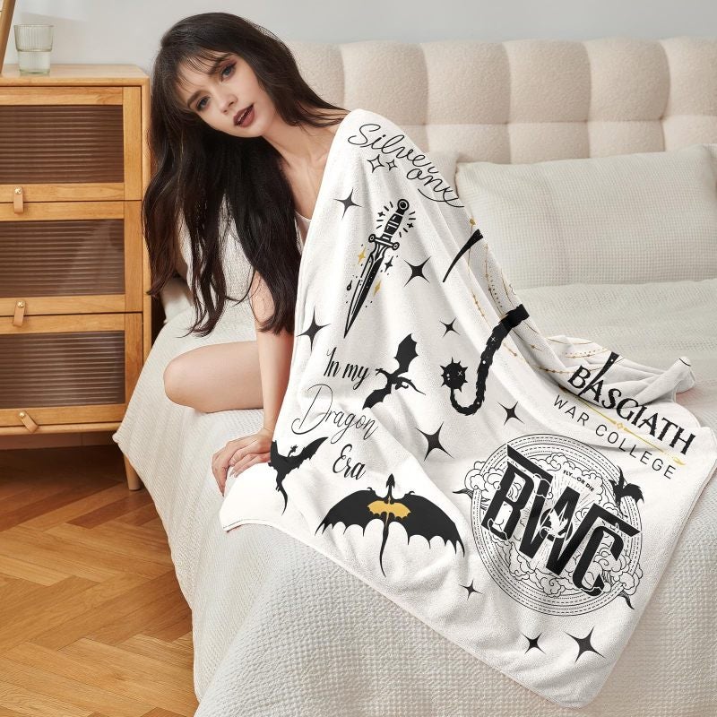 Dragon Blanket 50 X 40 Inch Soft Flannel Comfort Throw Blanket - Versatile Mythical Dragon Wing Design Sofa Throw for Bedroom Living Room Camping Kids Adults Gift - Image 3