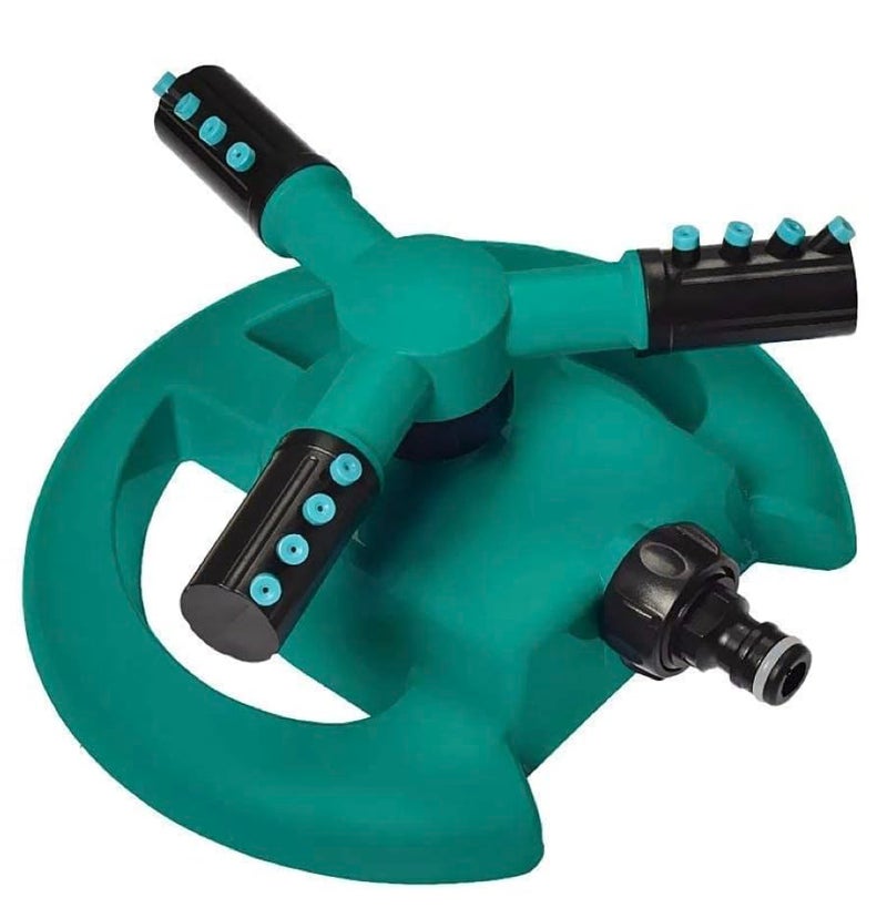 Yo Green 360° Sprinkler for Watering Irrigation, fit 1/2" Hose Pipe High Pressure Water Nozzle Adjustable Cover Large Area Irrigation and Kids Playing, Irrigation System Watering Plants - Black Olive - Image 1