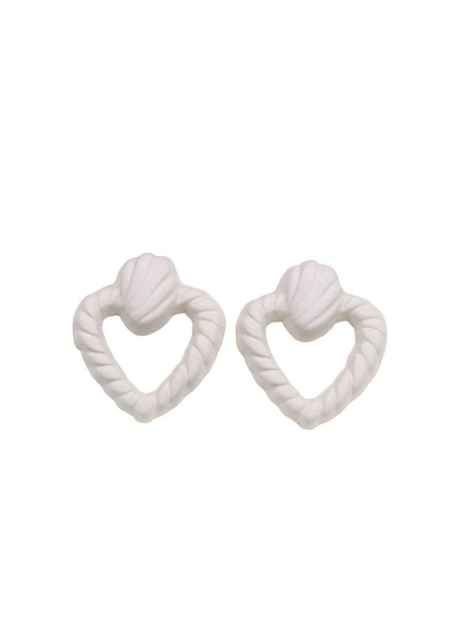 FLUFFY - triangle Earring Of Fluffy Women's Accessories-White - Image 1