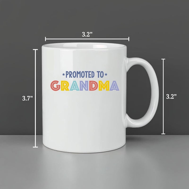 KNITROOT Ceramic Coffee Mug Microwave Safe Promoted to Grandma Print Premium Ceramic Mug Tea Mug Milk Mug Cup for Gift Best Return Gift Best Gift White Mug 250ml85oz - Image 3
