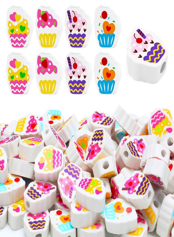 Feifeiya 120 Pcs Cupcake Pencil Erasers Classroom Birthday Gifts for Students Mini Cake Erasers Bulk for Kids Birthday Pencil Topper for Back to School Exchange Gifts Rewards Goodie Bag Stuffers - Image 1