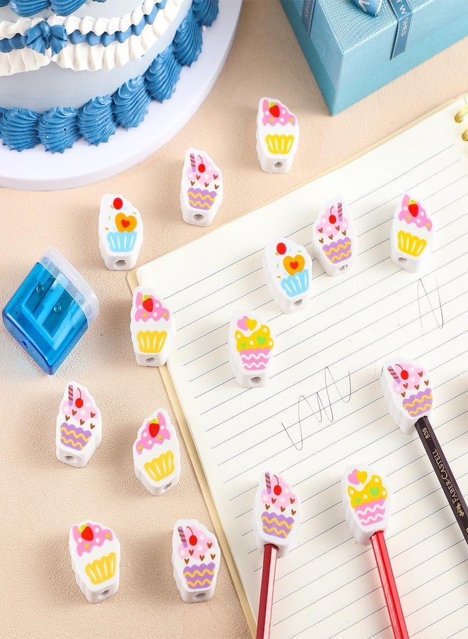 Feifeiya 120 Pcs Cupcake Pencil Erasers Classroom Birthday Gifts for Students Mini Cake Erasers Bulk for Kids Birthday Pencil Topper for Back to School Exchange Gifts Rewards Goodie Bag Stuffers - Image 5