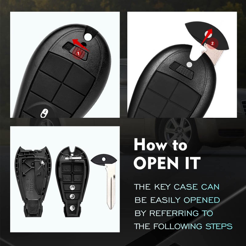 HelloAuto Key Fob Replacement Keyless Entry Remote Car Key Fob for 2008-2012 Dodge Grand Caravan Challenger Charger Durango for Ram 3 Button M3N5WY783X 433Mhz - Image 5