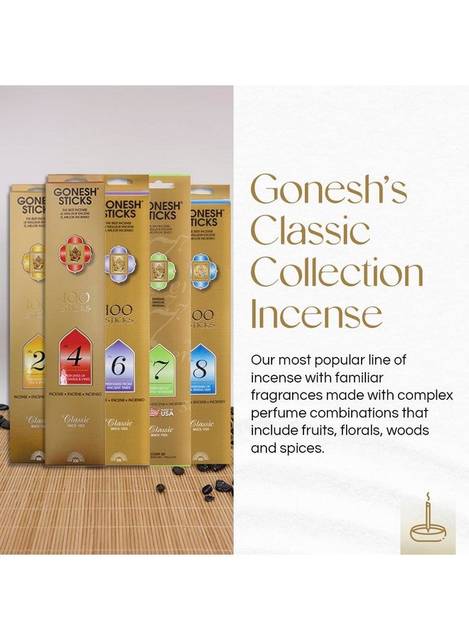 Gonesh - Classic Incense Sticks Variety Pack - Non-Toxic 10” Slow Burn Aromatic Sticks - No. 2, No. 4, No. 6., No. 7 No. 8-5 Packs Of 20 Sticks - Image 4