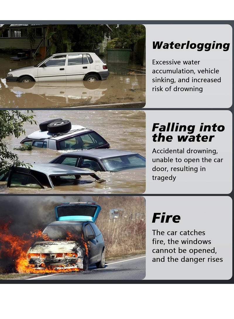 general 2 Pack Car Window Breaker Seatbelt Cutter Hammerdex, Safehammer Glass Breaker Car Window Breaker, for Emergency Under Water Car Safety Tool - Image 3