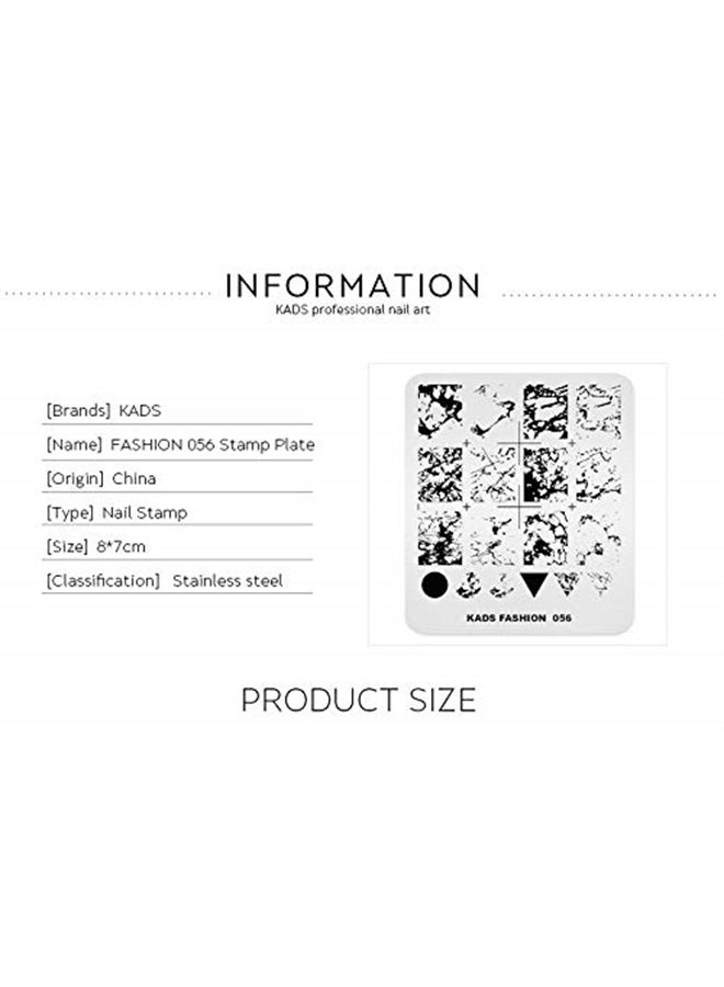 KADS Nail Art Stamping Plate Marble Nail Template Nail Art Design Tool Nail DIY Design Image Plate (FA056) - Image 4