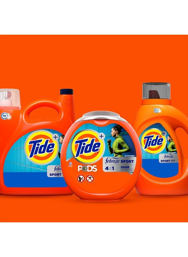 Tide Plus Febreze Sport Odor Defense HE Turbo Clean Liquid Laundry Detergent 94 Loads 132 fl oz  - Image 4