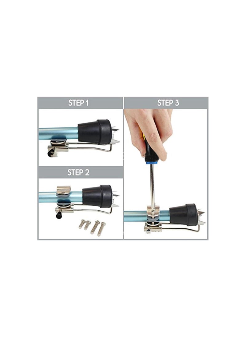 Generic - Cane Tips for Ice, Retractable Ice Cane Tip Attachment, Walking Mobility Crutches Ice Grip,Walking Cane Ice Grip for Walking Sticks,Trekking Pole,Folding,Wooden Canes,Crutches - Image 1
