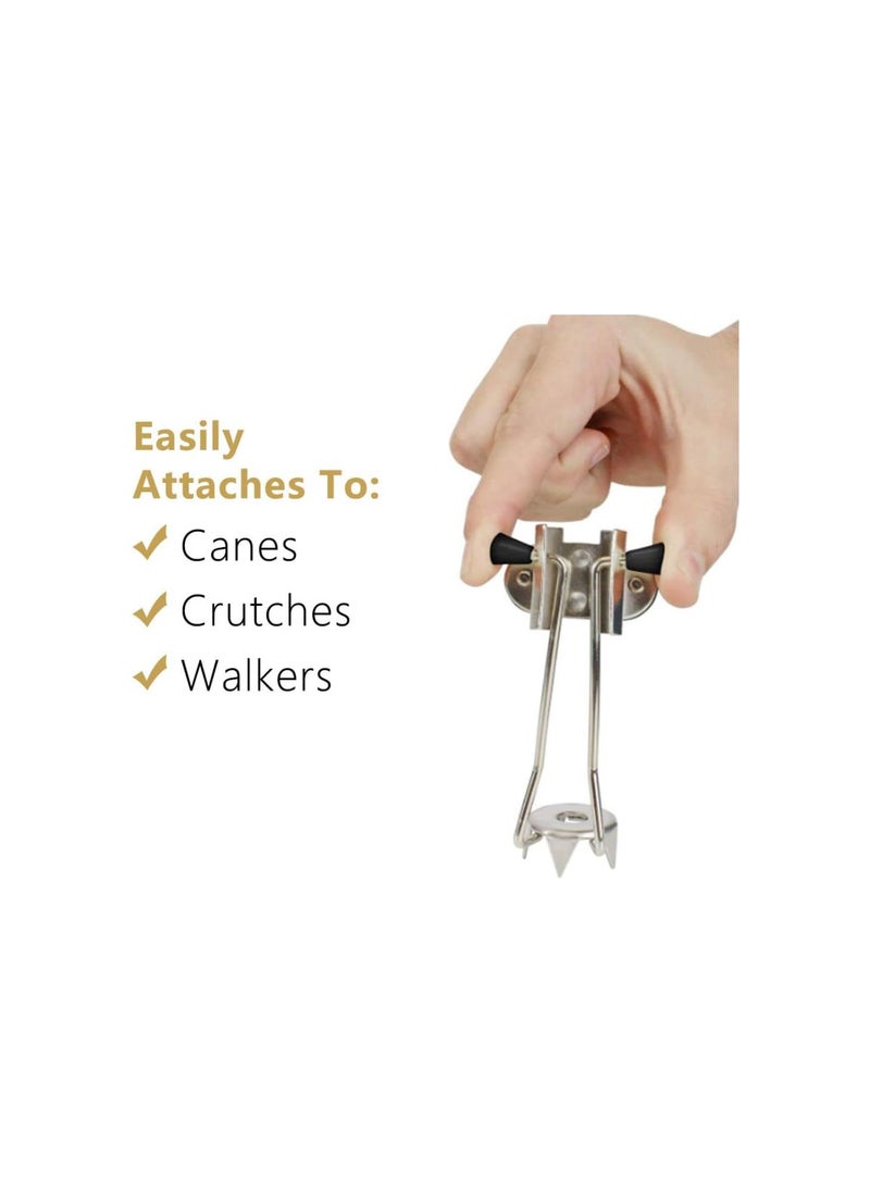 Generic - Cane Tips for Ice, Retractable Ice Cane Tip Attachment, Walking Mobility Crutches Ice Grip,Walking Cane Ice Grip for Walking Sticks,Trekking Pole,Folding,Wooden Canes,Crutches - Image 1