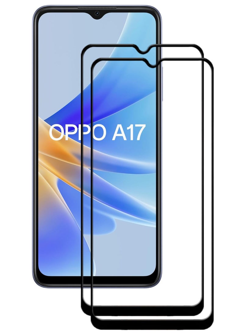 ACLIX 2 Pieces Antistatic ESD Dustproof Premium Quality High Definition Tempered Glass Screen Protector Designed For Oppo A17 - Image 1