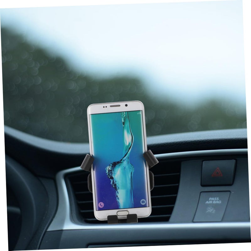 Rotating Car Phone Holder 2 Pack One Handed Operation Fits Standard Vents Black - Image 3
