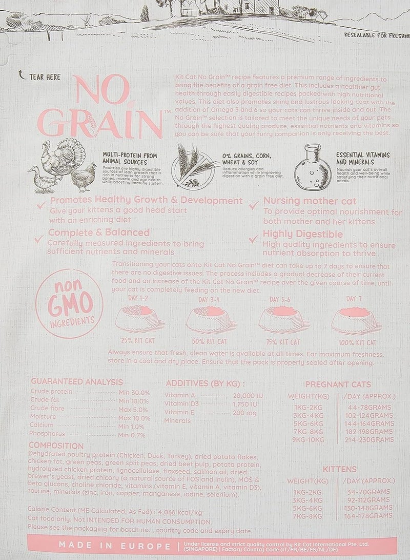 Kit Cat No Grain Kitten Recipe Dry Food 1Kg - Image 2