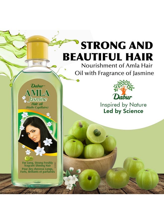 دابر زيت شعر دابر أملا بالياسمين - علاج هندي للشعر لشعر صحي وفروة رأس رطبة ومقوي، للرجال والنساء، 10.14 أونصة سائلة - Image 3