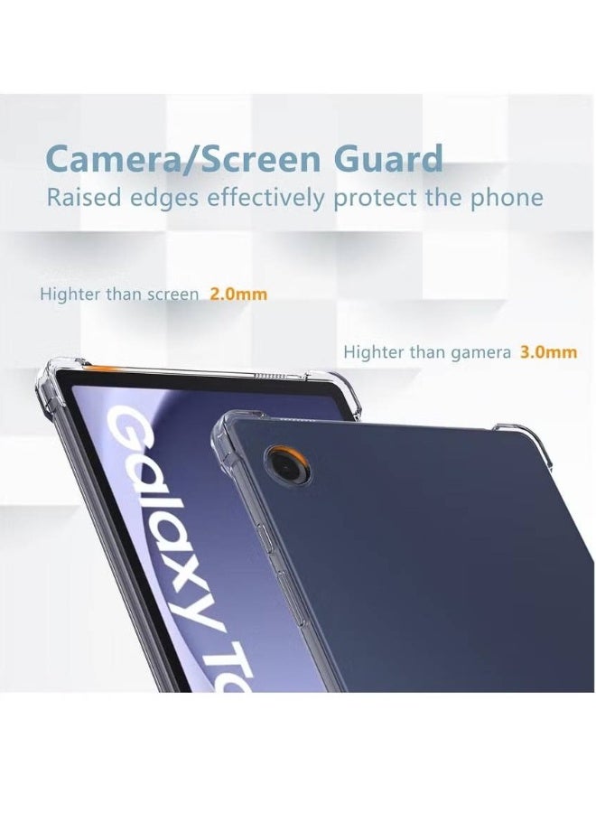 DUSALA TPU Case for Samsung Galaxy Tab A9 Plus Tablet Case Clear with Built-in Camera Lens Protector Thin Transparent Protective Back Cover Soft Flexible Bumper Hybrid Silicone Case - Image 3