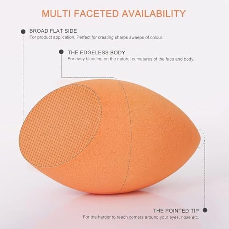 4 Pcs Makeup Sponge Set Non-Latex Makeup Foundation Blending Beauty Sponges Cosmetic Applicator Puff Flawless for Liquid Powder Cream - Image 3