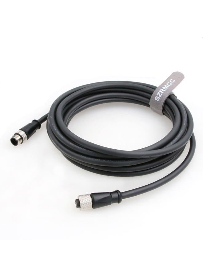 SZRMCC M12 A Code 8 Pin Male to Female Connector Sensor Cable High Flex Waterproof Actuator Cable for Cognex in-Sight Vision System Industrial Camera Automation Device Network (5m) - Image 2