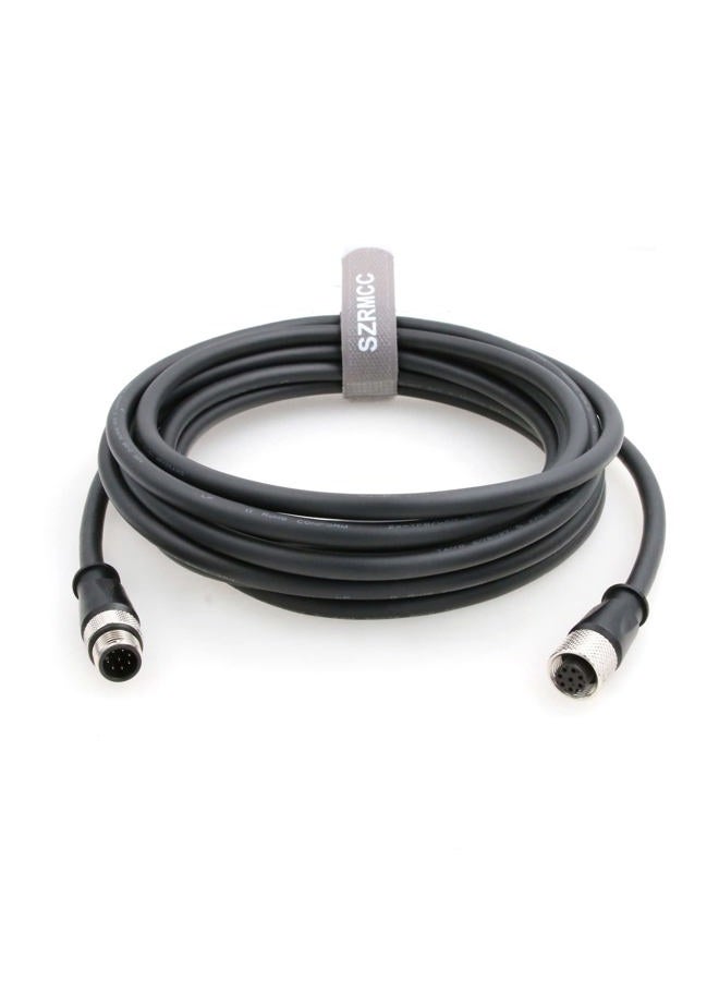 SZRMCC M12 A Code 8 Pin Male to Female Connector Sensor Cable High Flex Waterproof Actuator Cable for Cognex in-Sight Vision System Industrial Camera Automation Device Network (5m) - Image 1
