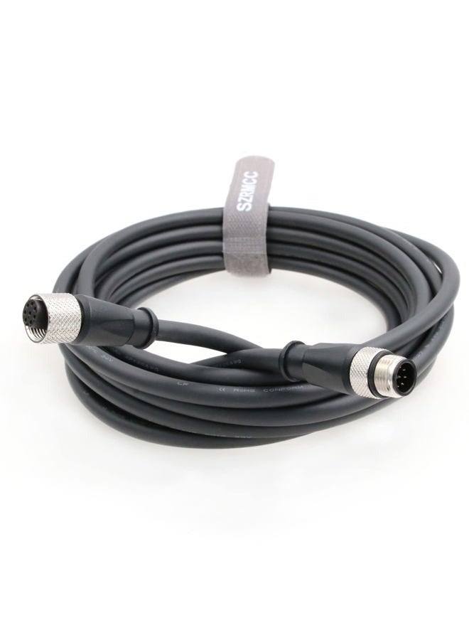SZRMCC M12 A Code 8 Pin Male to Female Connector Sensor Cable High Flex Waterproof Actuator Cable for Cognex in-Sight Vision System Industrial Camera Automation Device Network (5m) - Image 4