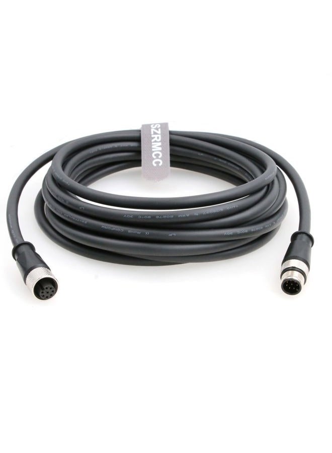 SZRMCC M12 A Code 8 Pin Male to Female Connector Sensor Cable High Flex Waterproof Actuator Cable for Cognex in-Sight Vision System Industrial Camera Automation Device Network (5m) - Image 5