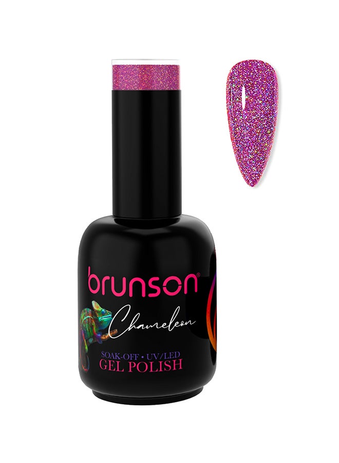 brunson 18ml Chameleon Gel Nail Polish: Glossy Shine, Long-Lasting Soak-off UV/LED Gel for Nail Art French Manicure Pedicure. Salon Quality, Chip Resistant, Trendy Sparkly Acrylic Nails. - Image 1