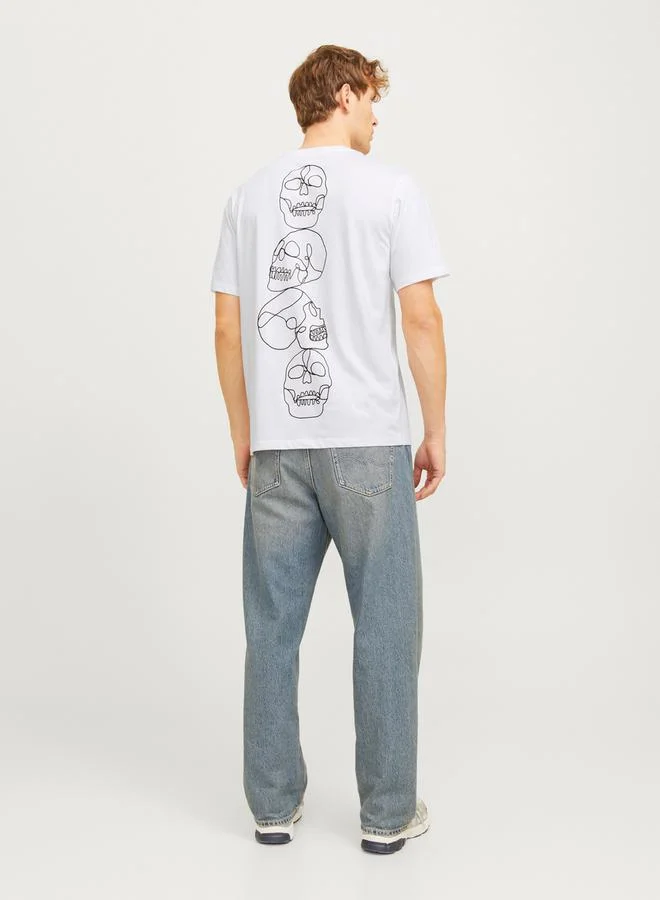 جاك اند جونز Graphic Print Crew Neck T-Shirt
