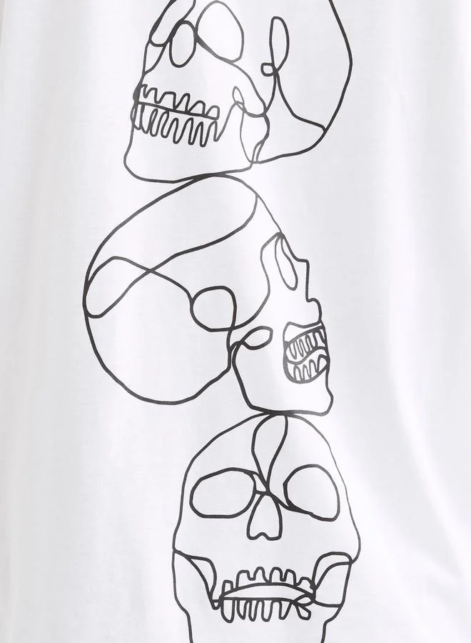 جاك اند جونز Graphic Print Crew Neck T-Shirt