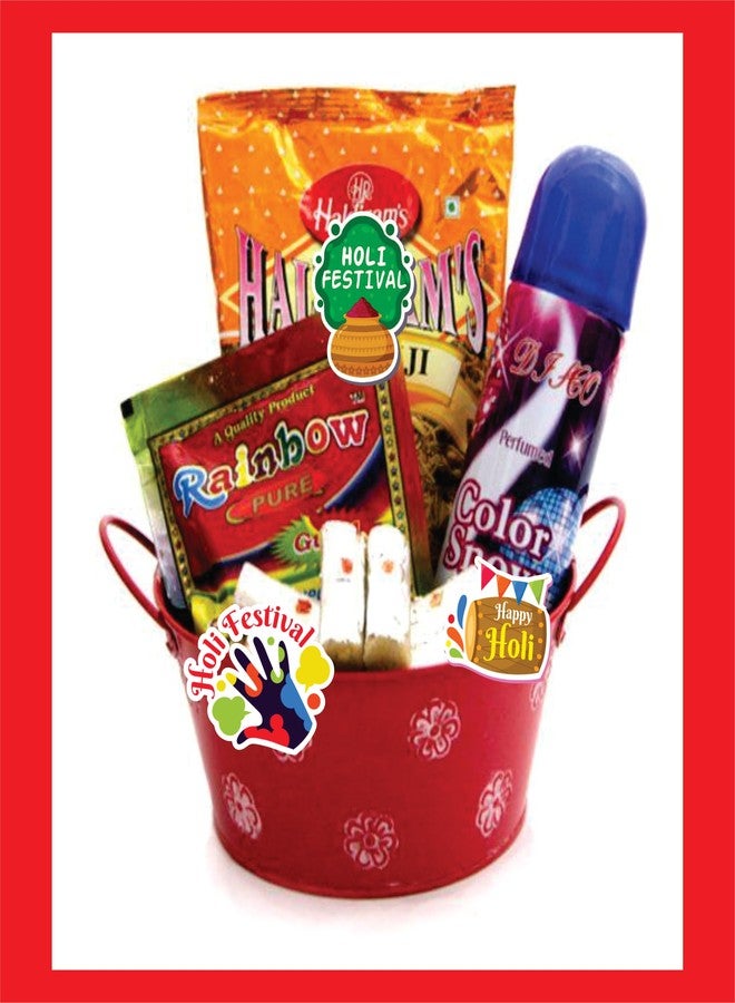 Creative Props Colorful Holi Festival Paper Cut-Out Decorations, Traditional Indian Theme Party Props with Handprints, Drums, Pots Design, Gift Packing Decoration 20 Pieces Set - Image 4