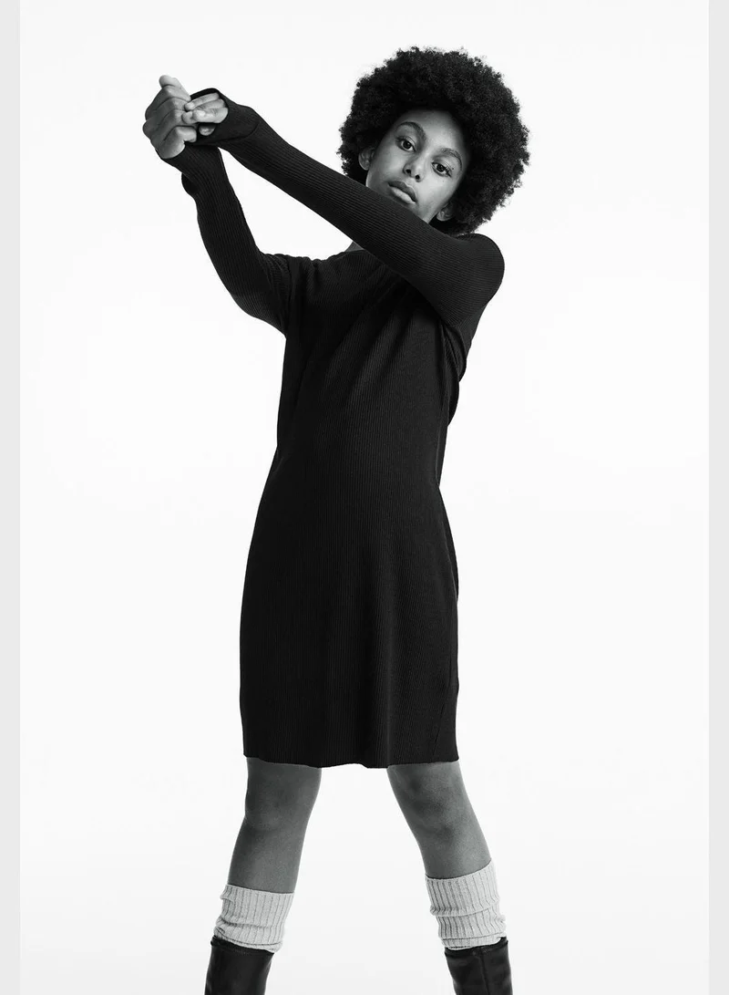 H&M Youth Ribbed Midi Dress