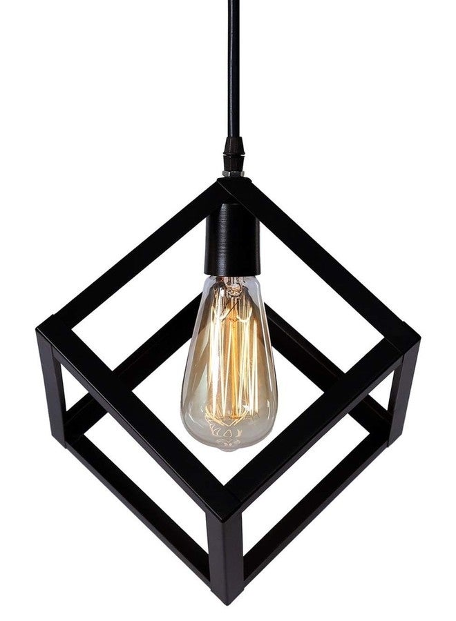 kinis Decorative Cluster Pendant Light/Cluster Hanging Light/Clster Ceiling Light/Three Pendant Lamp to Décor Home/Living Room/Bedroom/Office/Dining/Cafe/Restaurants, 3-D Square Design (with Bulb) - Image 3