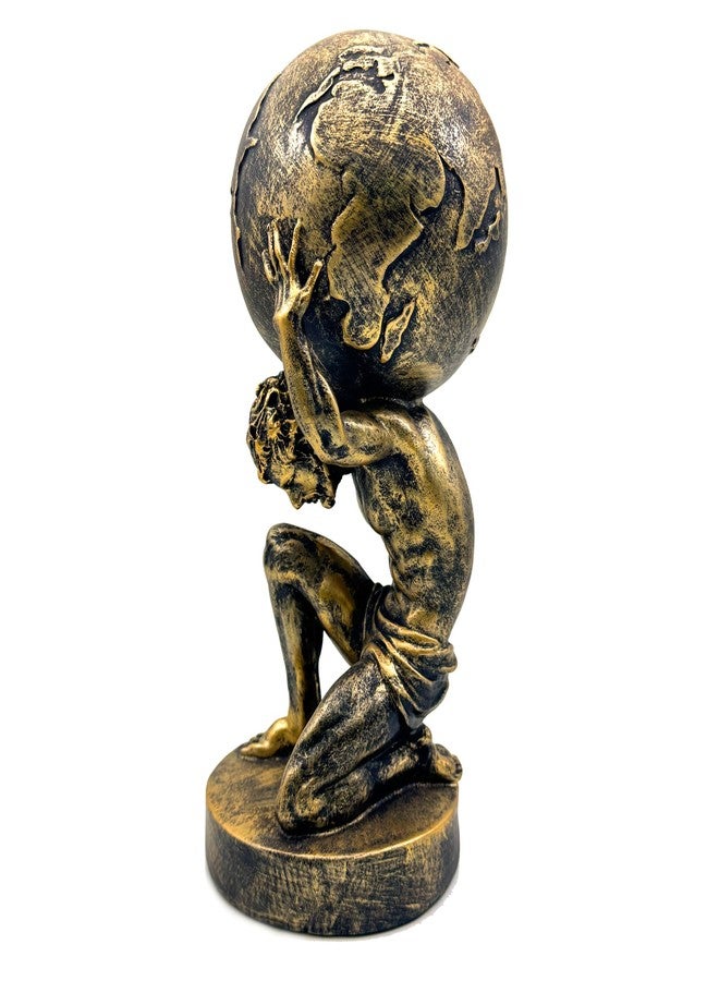 FUNSXBUG 11 Inch Large Atlas Holding World Greek God Statue Sculpture Collectible Figurine Home Decor Living Room Desktop Decoration Bronze - Image 5
