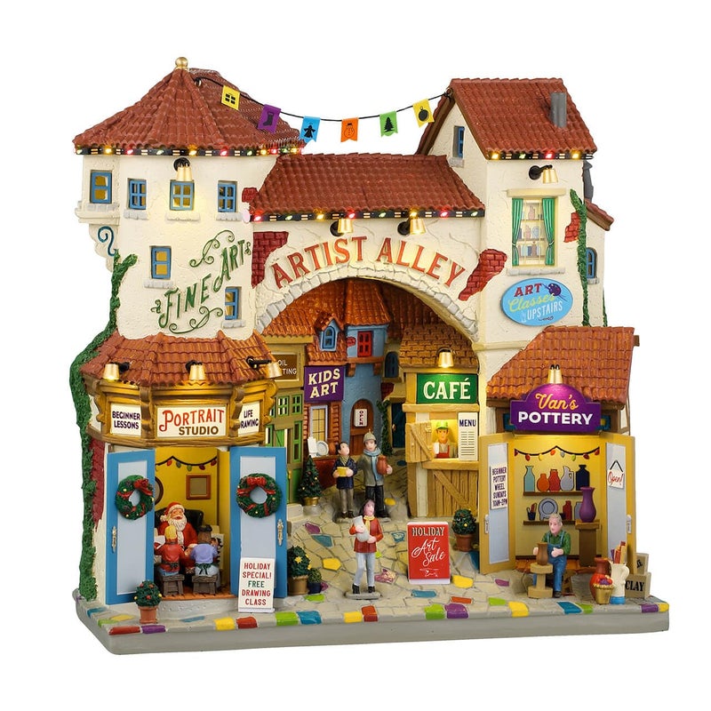 Lemax Christmas Village Artist Alley Battery Operated Led  45226