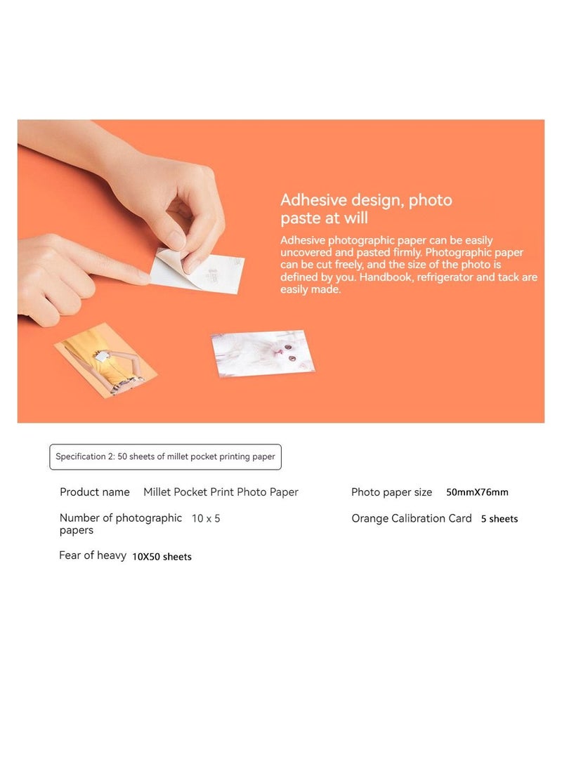 Xiaomi Printing Paper, Photo Paper Self Adhesive 3 Inches (50pcs) - Image 4