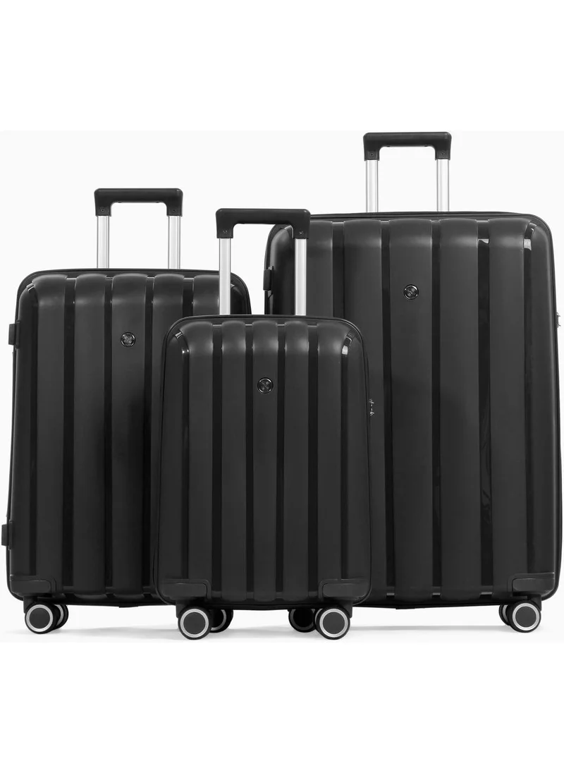 Cengiz Pakel Policarbon 3-Piece Suitcase Set - Black - 241MC305S
