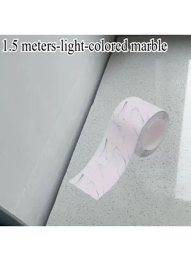 Light Marble Caulk Strip Self Adhesive Sealant Tape For Kitchen Countertops Sinks Bathroom - Image 1