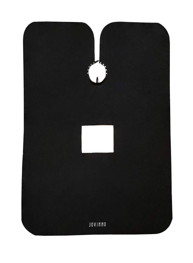 Jovinno Large Size Black Barber Cape with Phone Viewing Window - Image 2