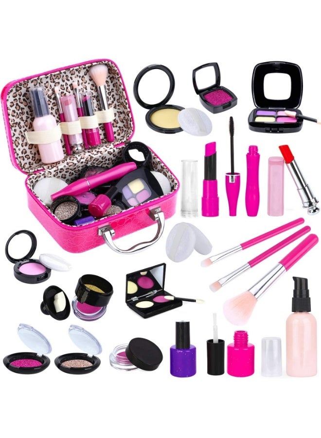 Kids' makeup set for girls, washable makeup for girls, realistic makeup set for toddlers, safe dress-up toys for girls and princesses, birthday gift for girls - Image 1